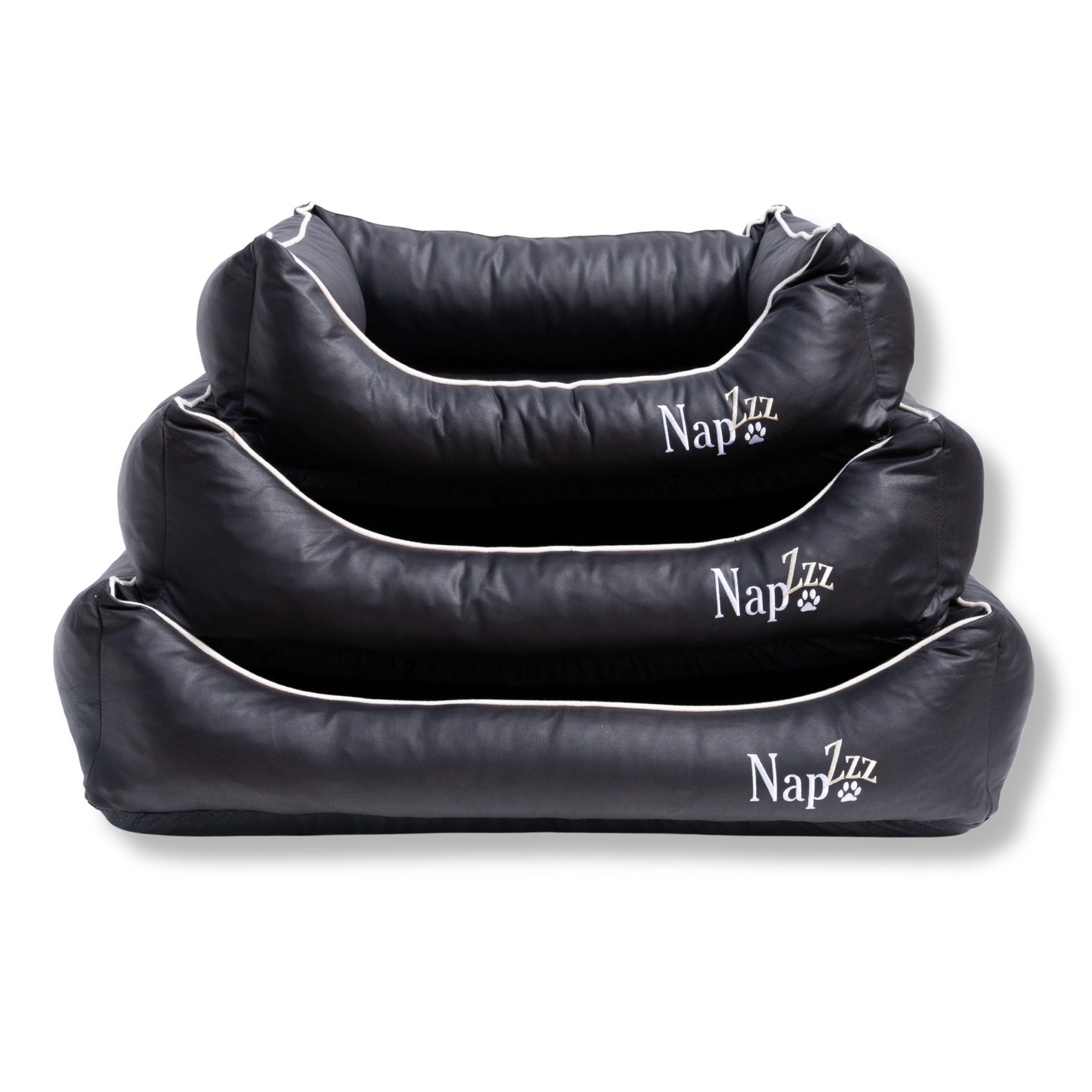 NapZZZ Divan Eco - Lederlook zwart