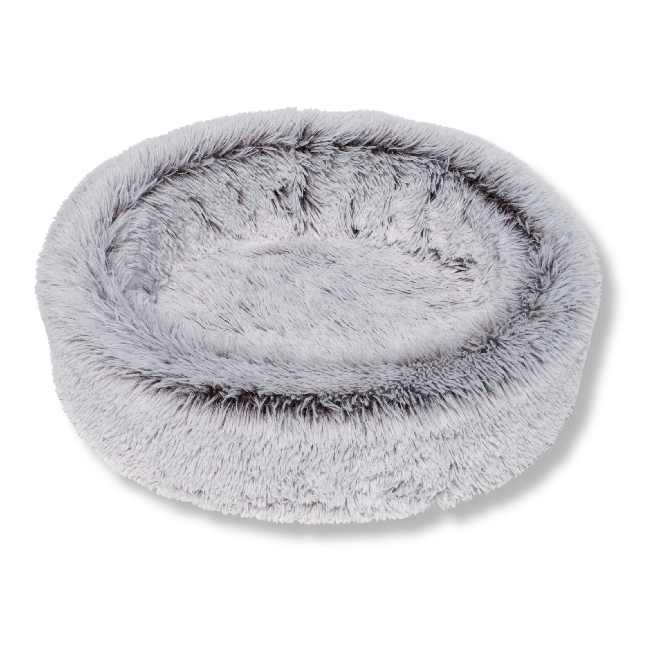 Enkele bontmand vanaf de bovenkant, maat 40 cm in het fluffy patroon bruin/wit