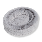 NapZZZ bontmand fluffy in een wit/bruine kleur, ovaal, voorkant, klein formaat