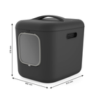 Biala XL kattentoilet 49x61 cm, ruime kattenbak met afmetingen zichtbaar