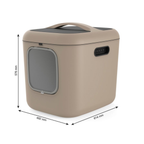 Biala XL Kattenbak Cappuccino 49x61cm – Grote Kattenbak Voor Meerdere Katten