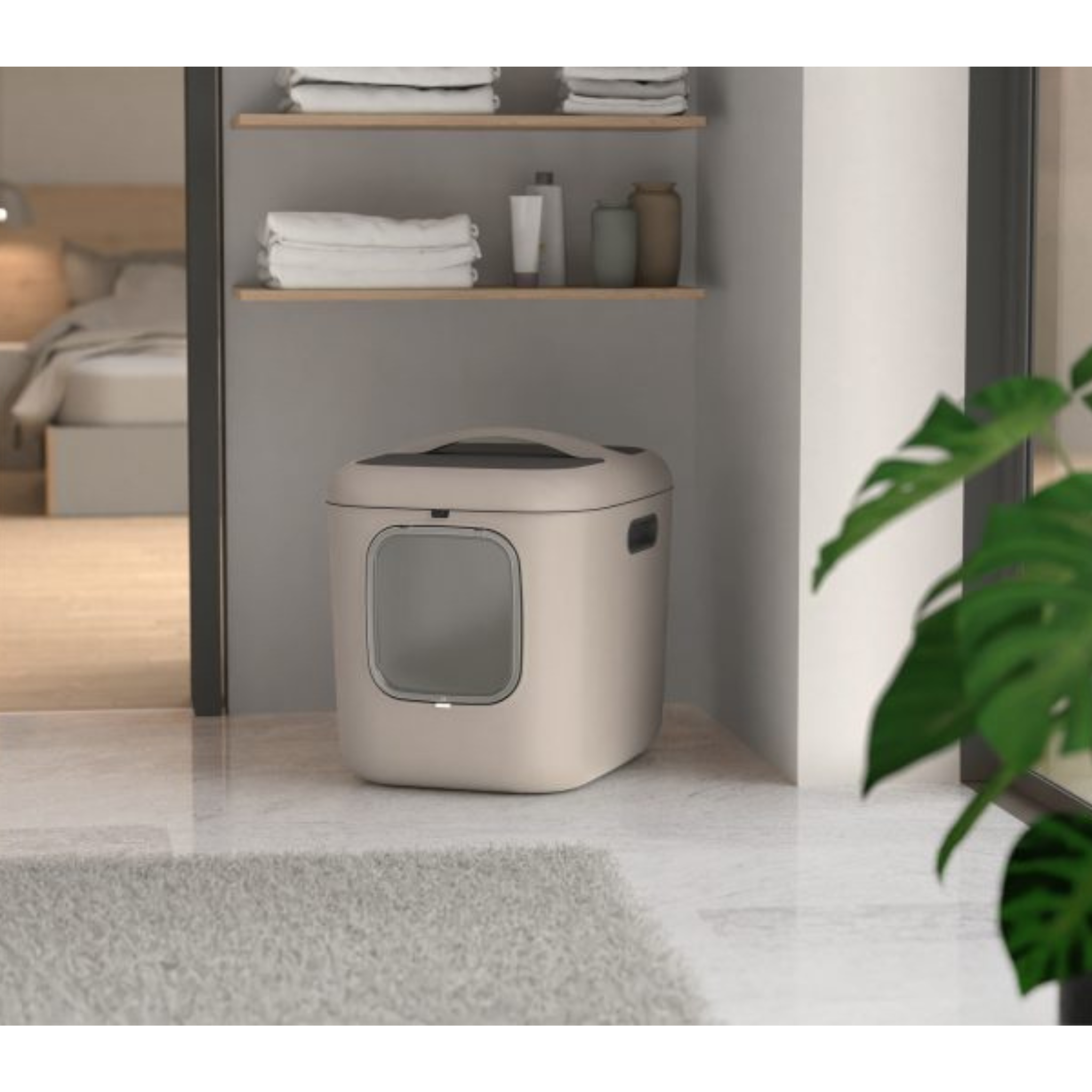 Biala XL Kattenbak Cappuccino – Modern Kattentoilet Voor Grote Katten, Makkelijk Te Reinigen En Geurvrij