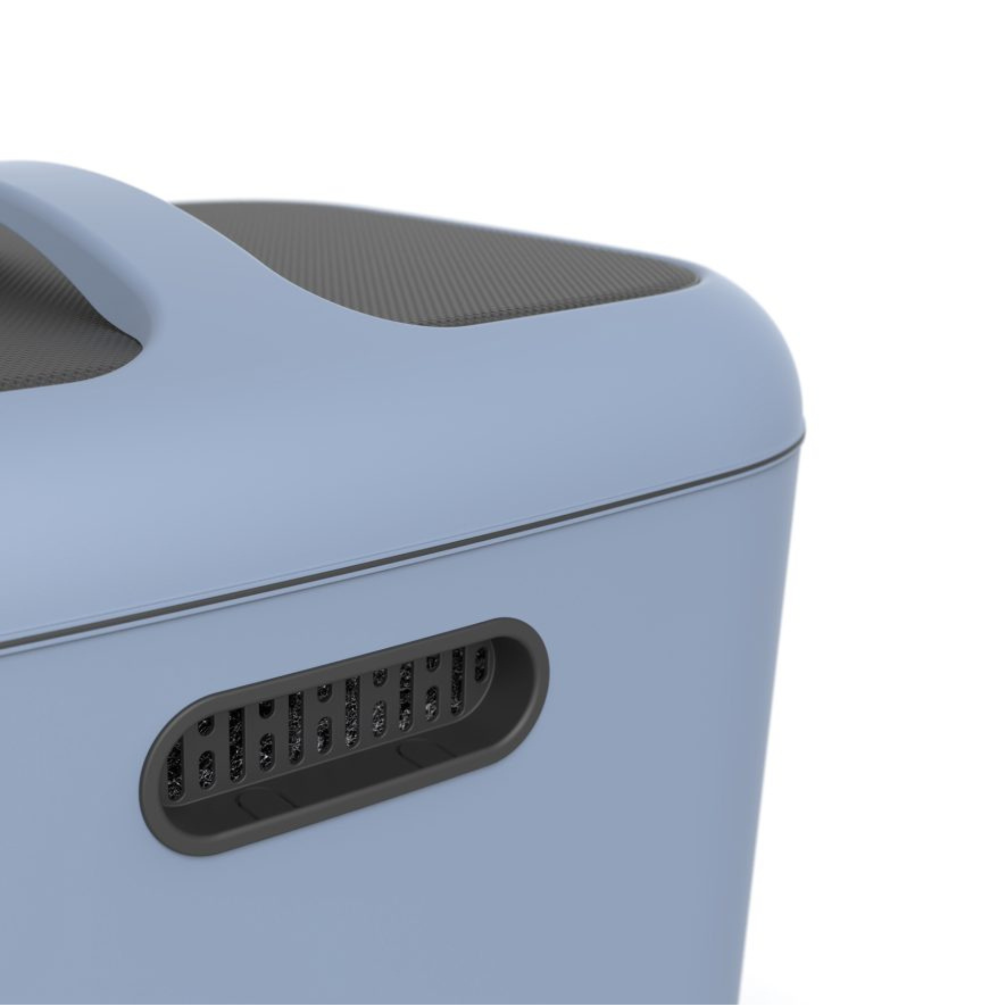 Close-up Hemelsblauw Kleur Biala XL Kattentoilet – Duurzaam en Makkelijk Te Reinigen