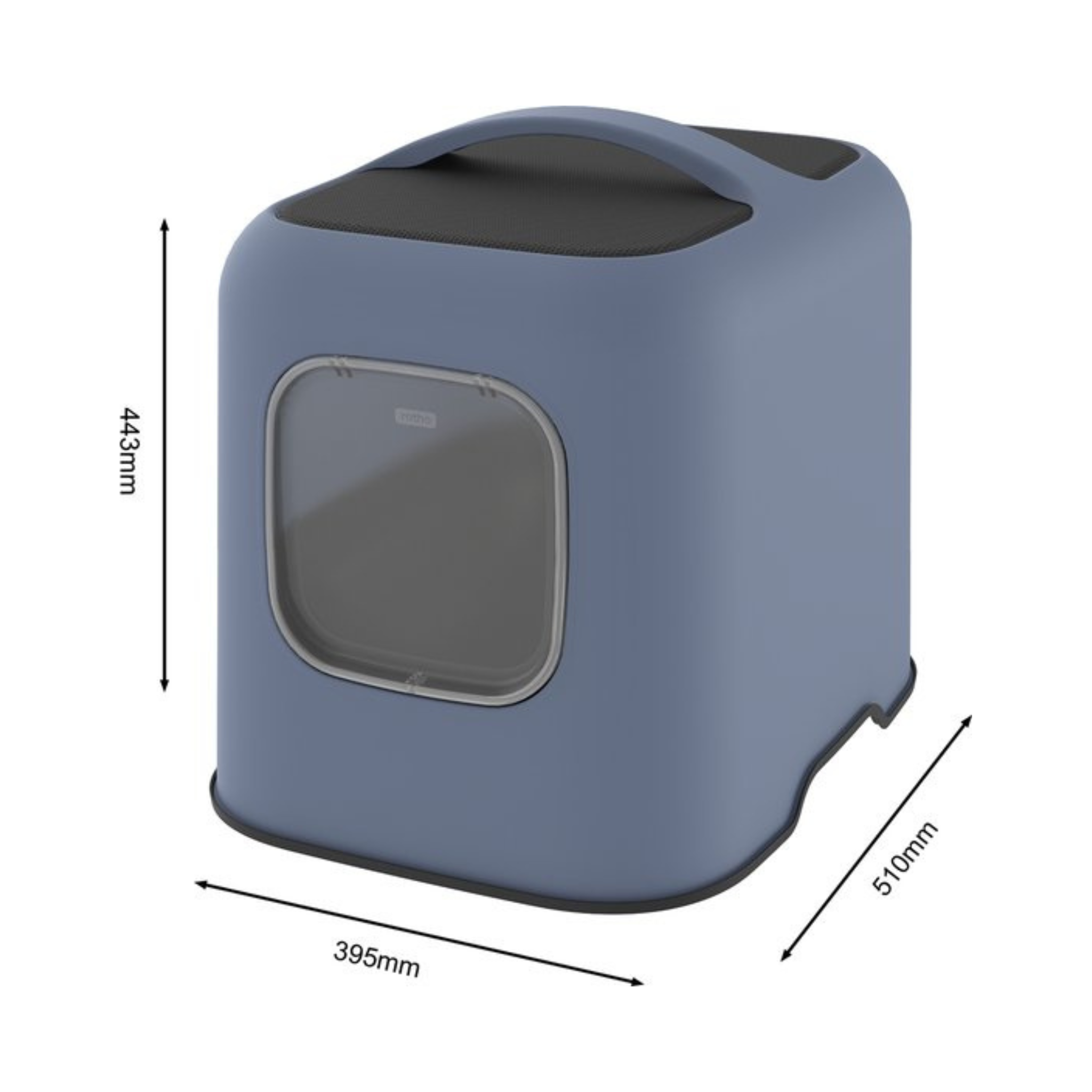 Biala Kattentoilet Hemelsblauw met Afmetingen 44×39×51 cm