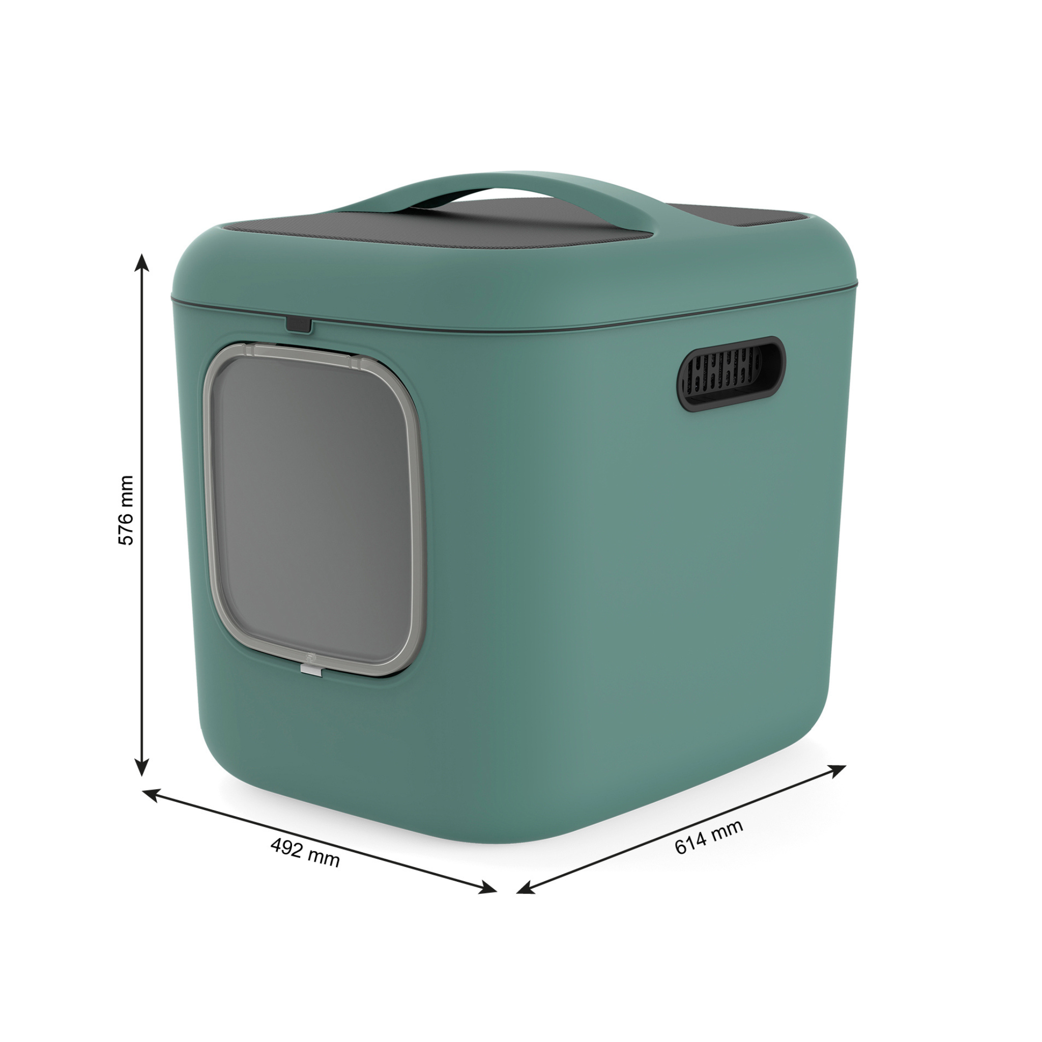 Biala XL Kattenbak Mosgroen Afmetingen 49x61cm – Ideaal Kattentoilet voor Ruimte en Comfort