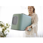 Biala Kattentoilet Mosgroen Sfeerfoto – Moderne Kattenbak in Stijlvol Interieur