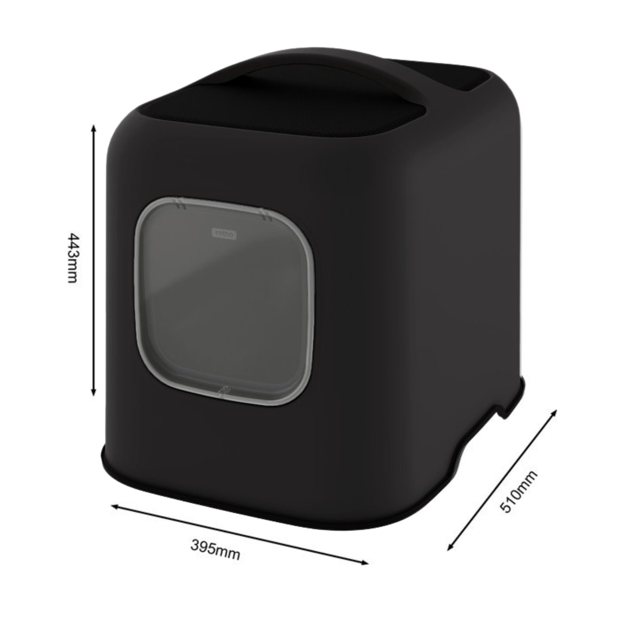 Biala Kattentoilet Zwart Zijkant – Ruime, Hygiënische Kattenbak