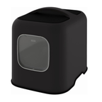 Biala Kattentoilet Zwart Vooraanzicht – Modern Afgesloten Design