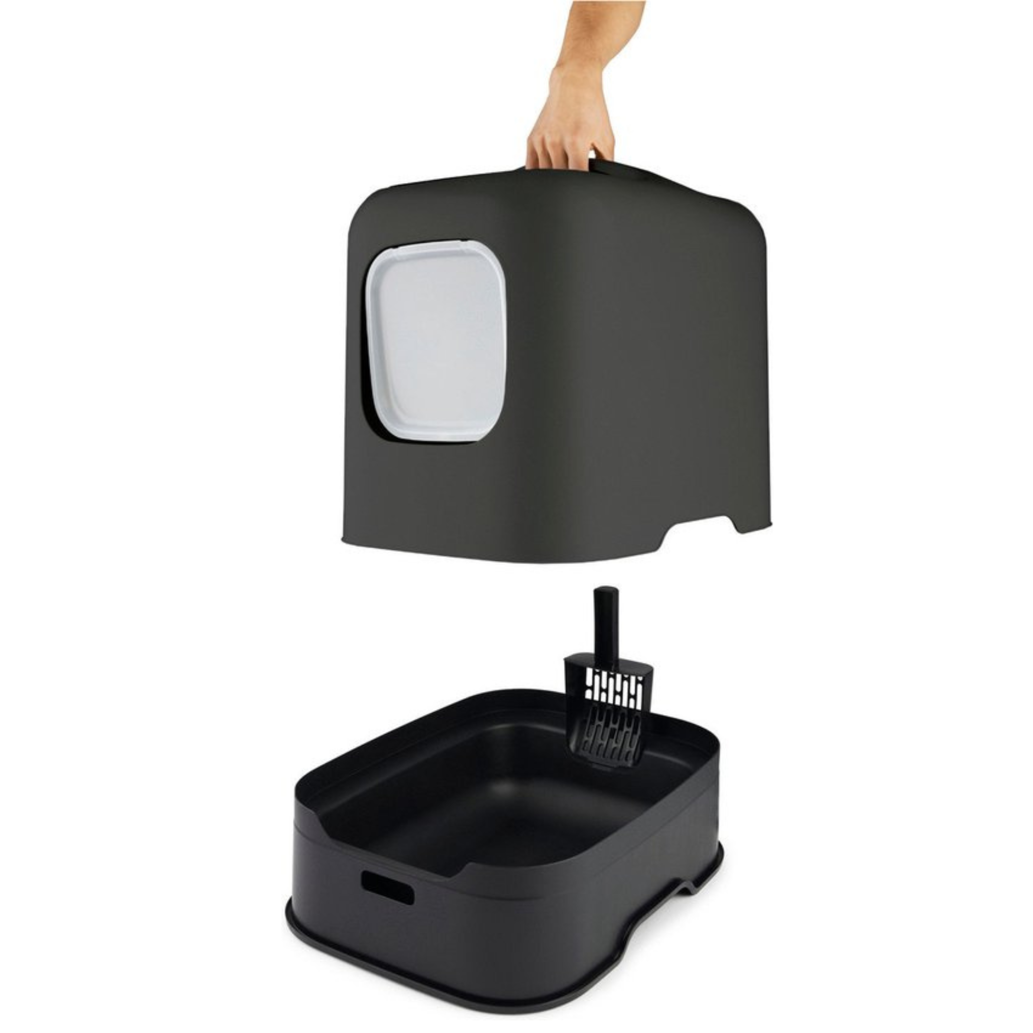 Biala Kattentoilet Zwart Binnenbak – Uitneembare Binnenbak voor Schoonmaken