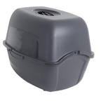 Bailey Kattenbak Antraciet Achterkant met Diepe Bak en Anti-Morsrand voor Schone Omgeving