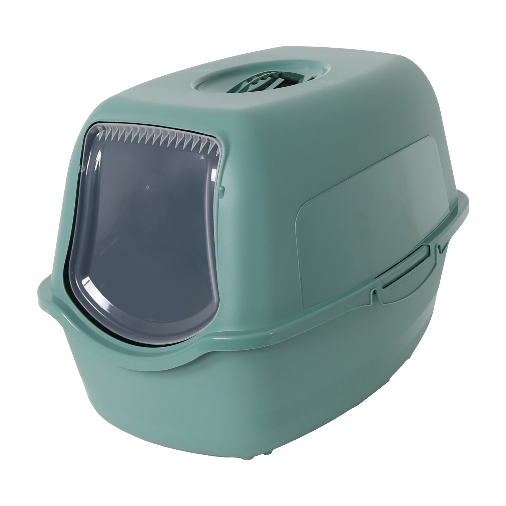 Bailey Kattenbak Mosgroen Voorkant - Actief Koolfilter, Anti-Morsrand en Diepe Bak