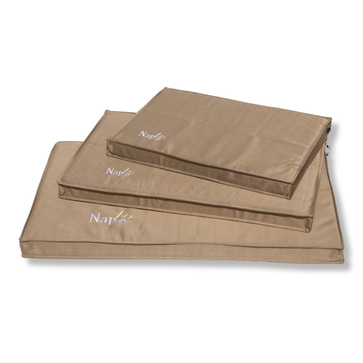 Benchmatras hond NapZZZ Oxford champagne – drie maten benchkussens