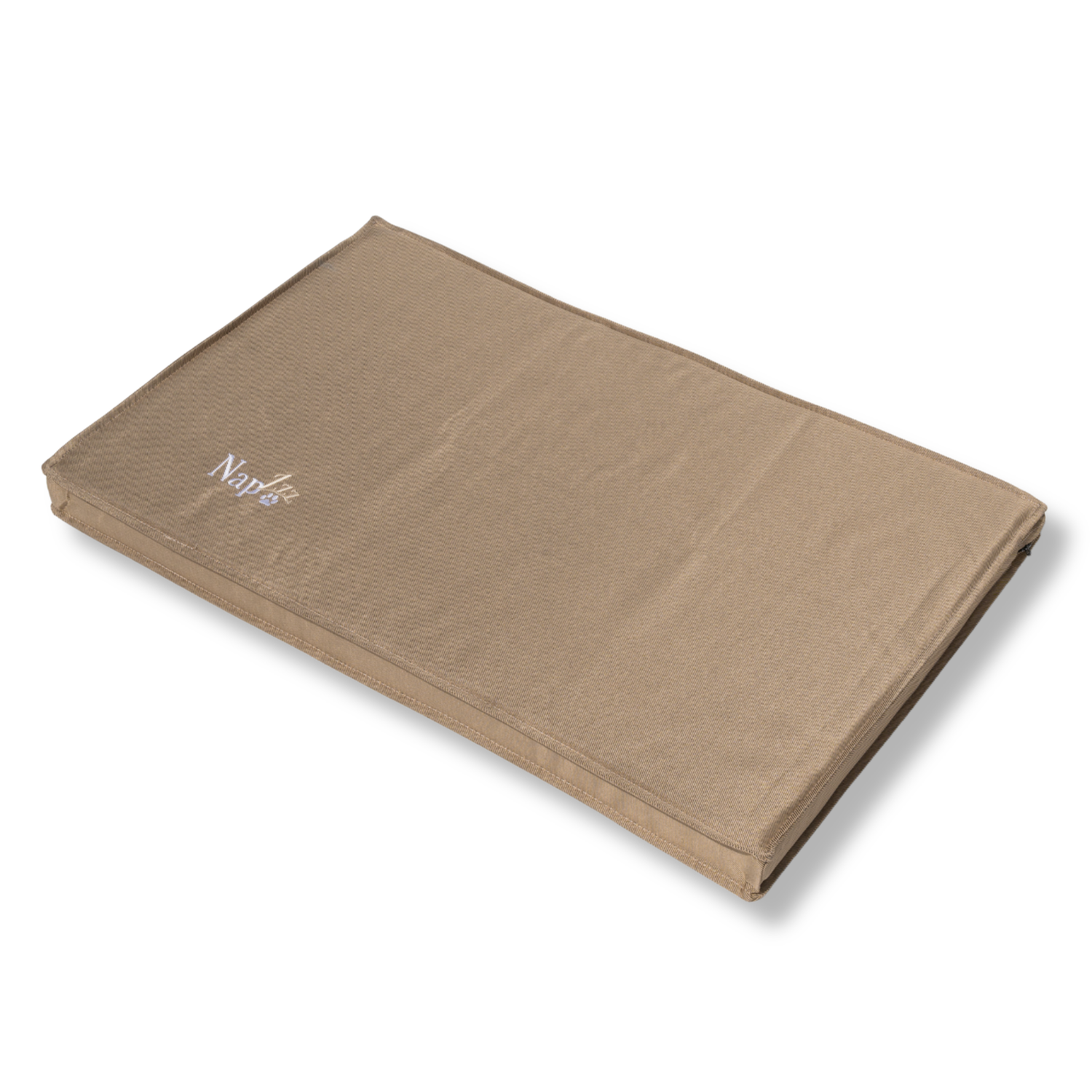 Hondenbench kussen Oxford stof champagne – zijkant en bovenaanzicht 5 cm dik