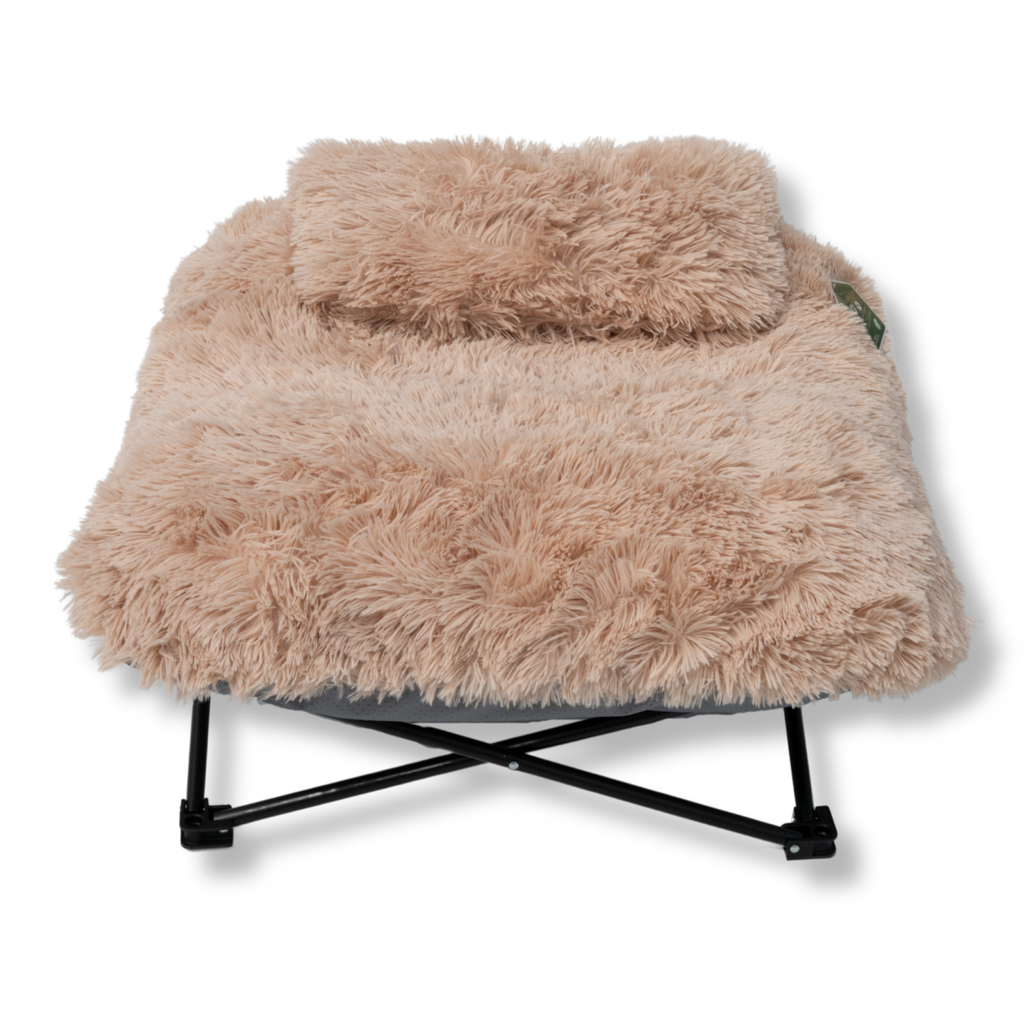 NapZZZ Fuzzle ligstoel beige voor kleine honden en katten tot 4 kg – vooraanzicht